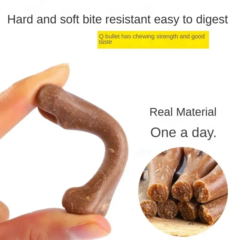 Dog Tooth Grinding Stick Pet Snack Puppy Snack Food Treats Chews Dog Oral Hygiene Toy Leather Cowhide Teeth Clean Stick for
