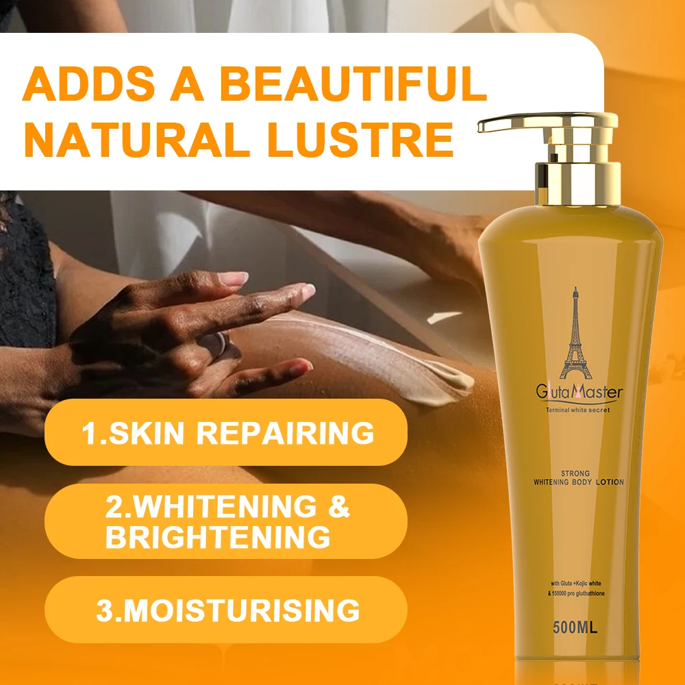 Kojic Acid Whitening Lotion 500ml Fight Pigmentation Spots Brighten Smooth Moisturizing Reduced roughness Skin Whitening Product 3