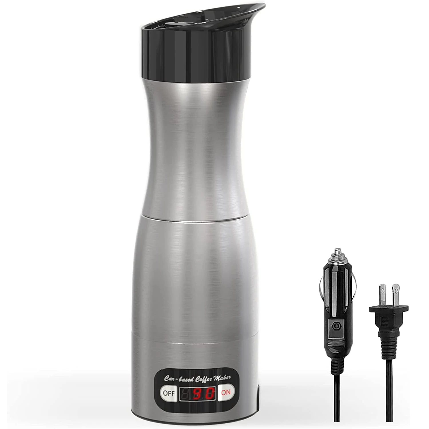 Portable Coffee Maker 12V/24V Compact Espresso Machine for Driving Office Home with LED Screen Display Fast Heating Heating