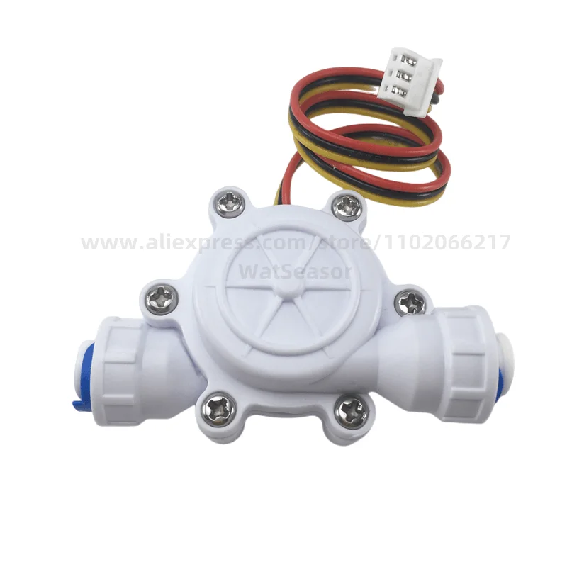 POM hall water flow sensor Turbine Flowmeter 0.2~8L/min 1/4" Plastic flow meter Coffee flow-sensor