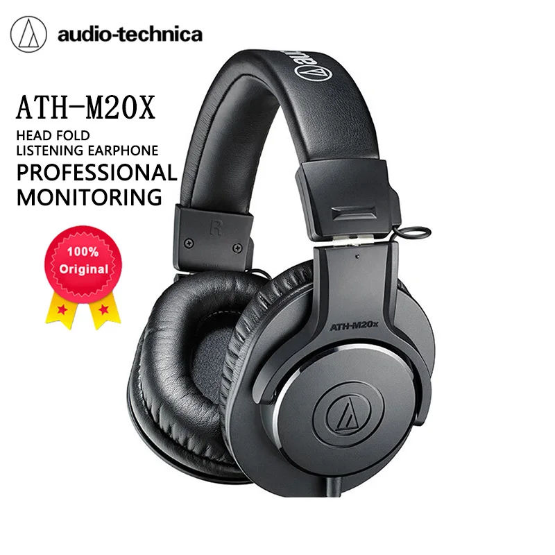 100OriginalAudioTechnicaATHM20XHeadsetProfessionalMonitorNoise