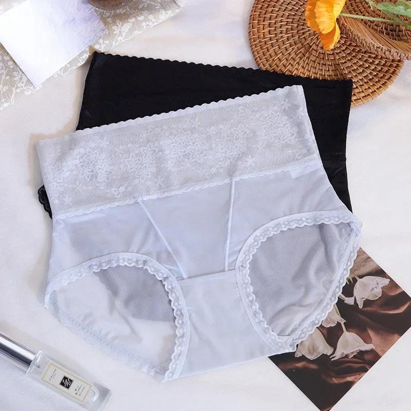 

High Elastic Curves Sexy Lace Medium High Waisted Women's Pants Seamless Breathable Comfortable Women's Underwear