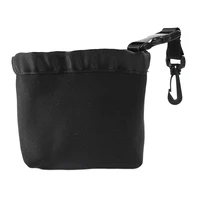 1 Pcs Golf Club Cleaner Bag Golf Ball Bag Golf Ball Wiping With Clip Golf Accessory ,Black 1