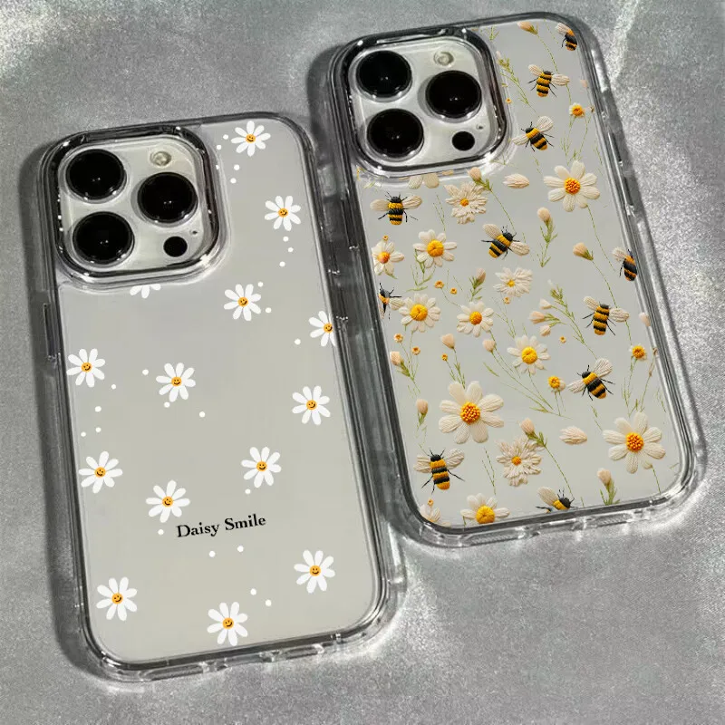 Daisy Flowers Cherry Pattern Phone Case Cover