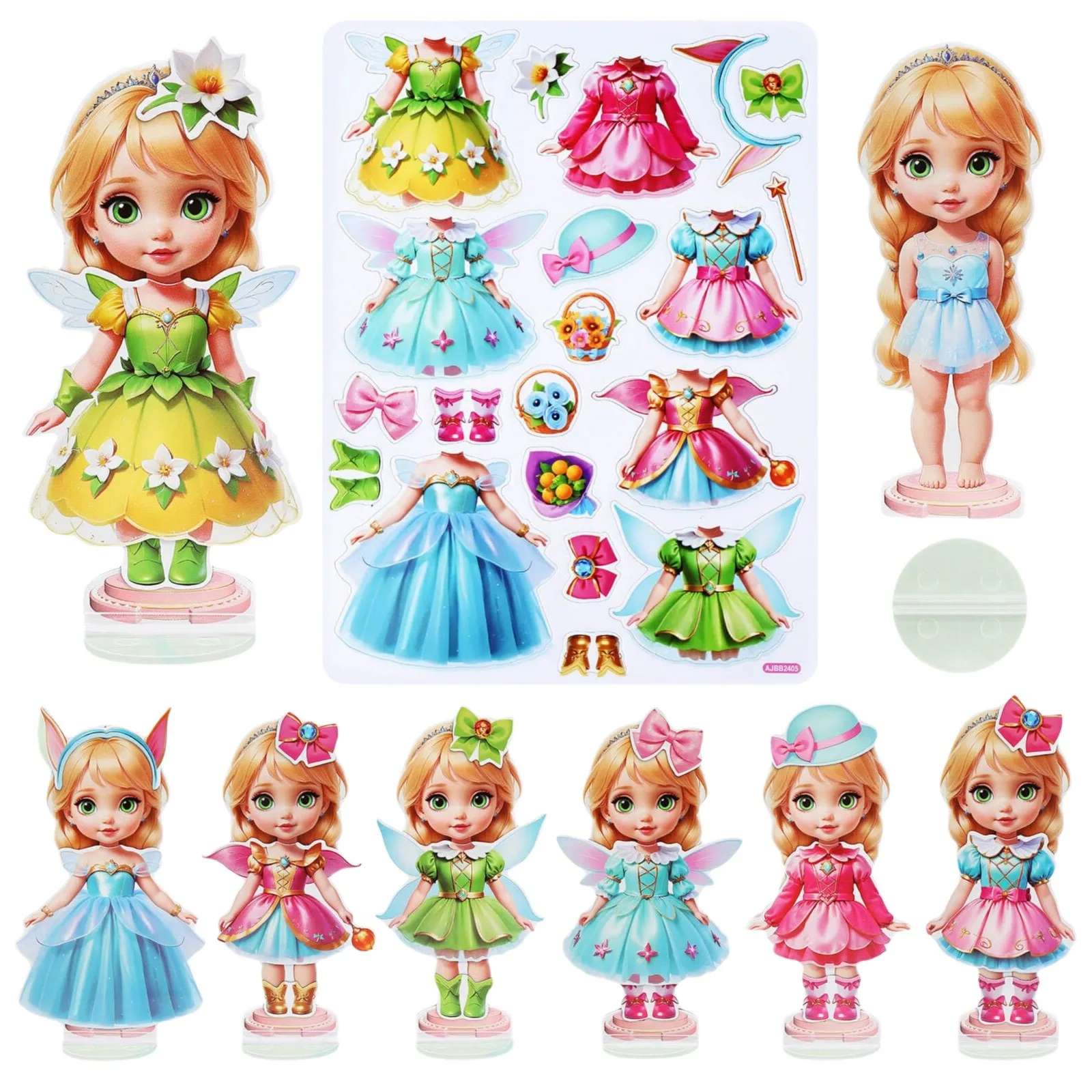 Magnetic Dress Up Doll Set - DIY Paper Princess Dolls With Clothes &  Accessories For Girls Ages 4-10 Paper Dolls For Girls 4-10