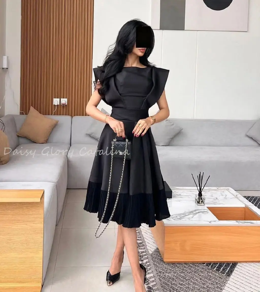 

Black Evening Dress Saudi Arabia Formal Occasion Wedding Party Dress Long Sleeves Prom Dresses Lace A-Line For Woman Custom 2024