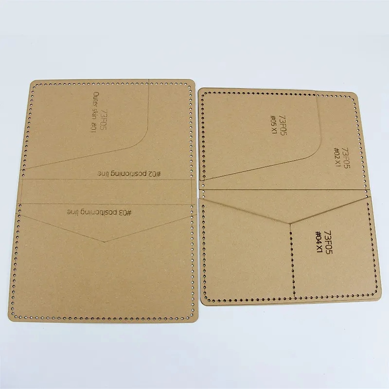 NUBECOM Wallet Card Bag Leather Template Leather Pattern Tools Paper Stencil gabarit maroquinerie Practical Templates
