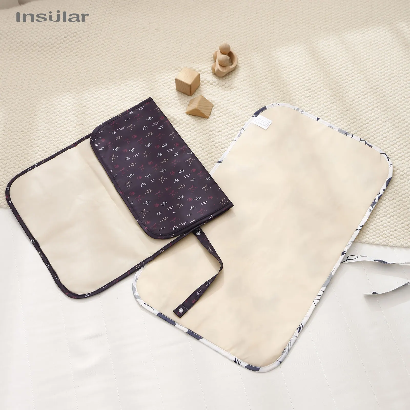 휴대용 접이식 방수 기저귀 매트, 여행 기저귀 교환 매트, 방수 기저귀 패드 및 커버