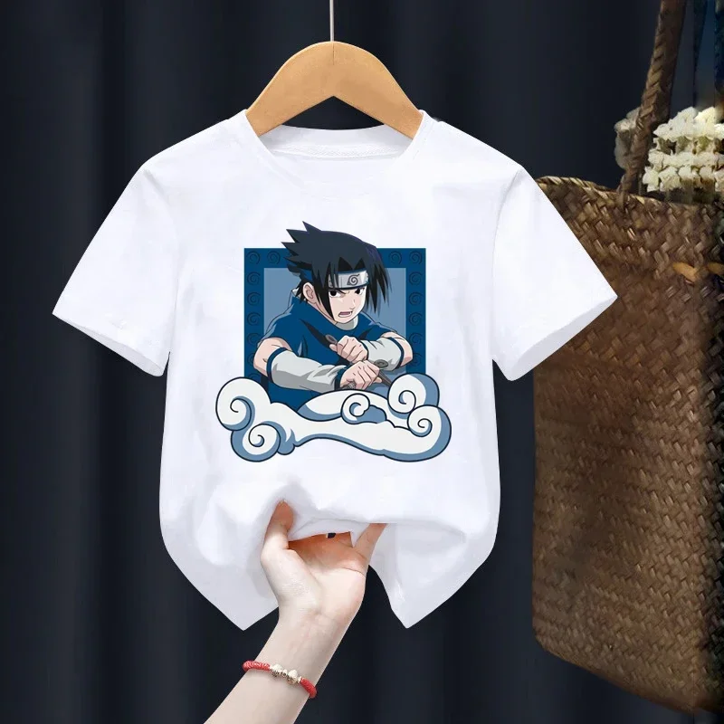 Summer Anime Naruto Children T-Shirt Kawaii Cartoon Print Tshirt Casual Short Sleeve Cotton Top Kid Boy Girl Clothing Baby Tee 3