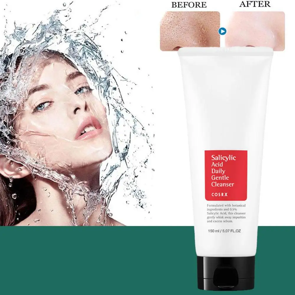 Salicylic Acid Daily Gentle Cleanser 150ml Facial Cleansing Blackhead Deep Exfoliating Clean Peeling Remove Acne Facial Cleanser 5