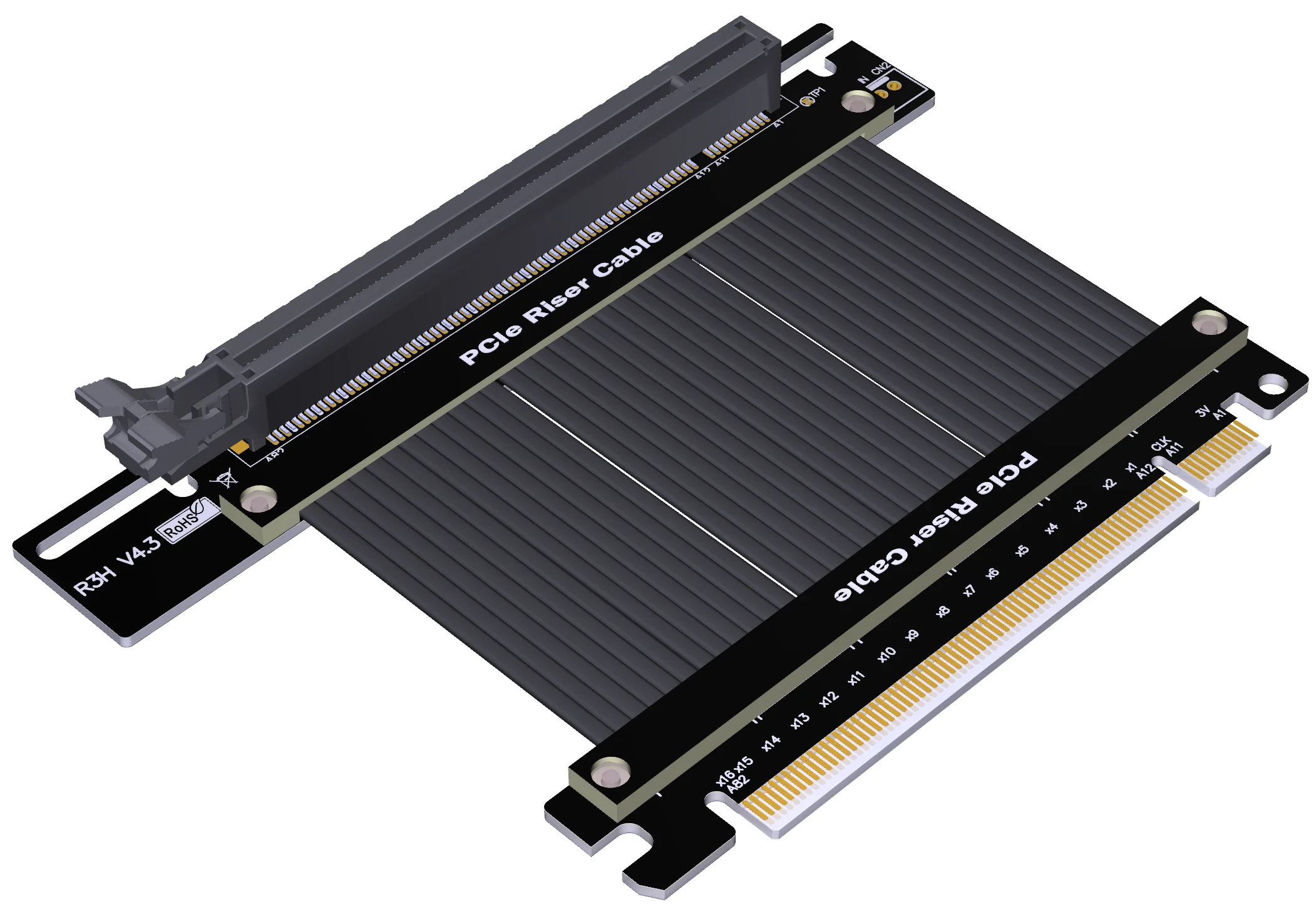 Il Cavo Di Prolunga Della Scheda Grafica Pci-E 4.0 È Adattato Al Cavo Softbar A 90 Gradi Della Scheda Grafica Nella Custodia Del Computer Atx