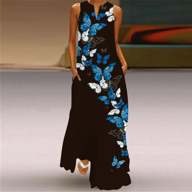 

Summer Long Dresses Feathers Women's Elegant Robe Party Sleeveless Casual Vintage y2k Vestidos Para Mujer S-5XL