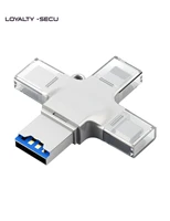 4 In 1 OTG TF Card Reader Adapter Type-C Lighting Micro USB USB3.0 All In 1 for iPhone Android Huawei Samsung Xiaomi Laptop PC 2