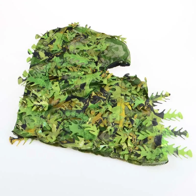 3D Leaf Camouflage Face Mask Hunting Hood Cap Male Tactical Camouflage Hat Turkey Camo Hunter Ghillie Suits Airsoft Accessories