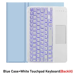 Premium Detachable Keyboard Case for English Keyboard (Blue Backlit B)