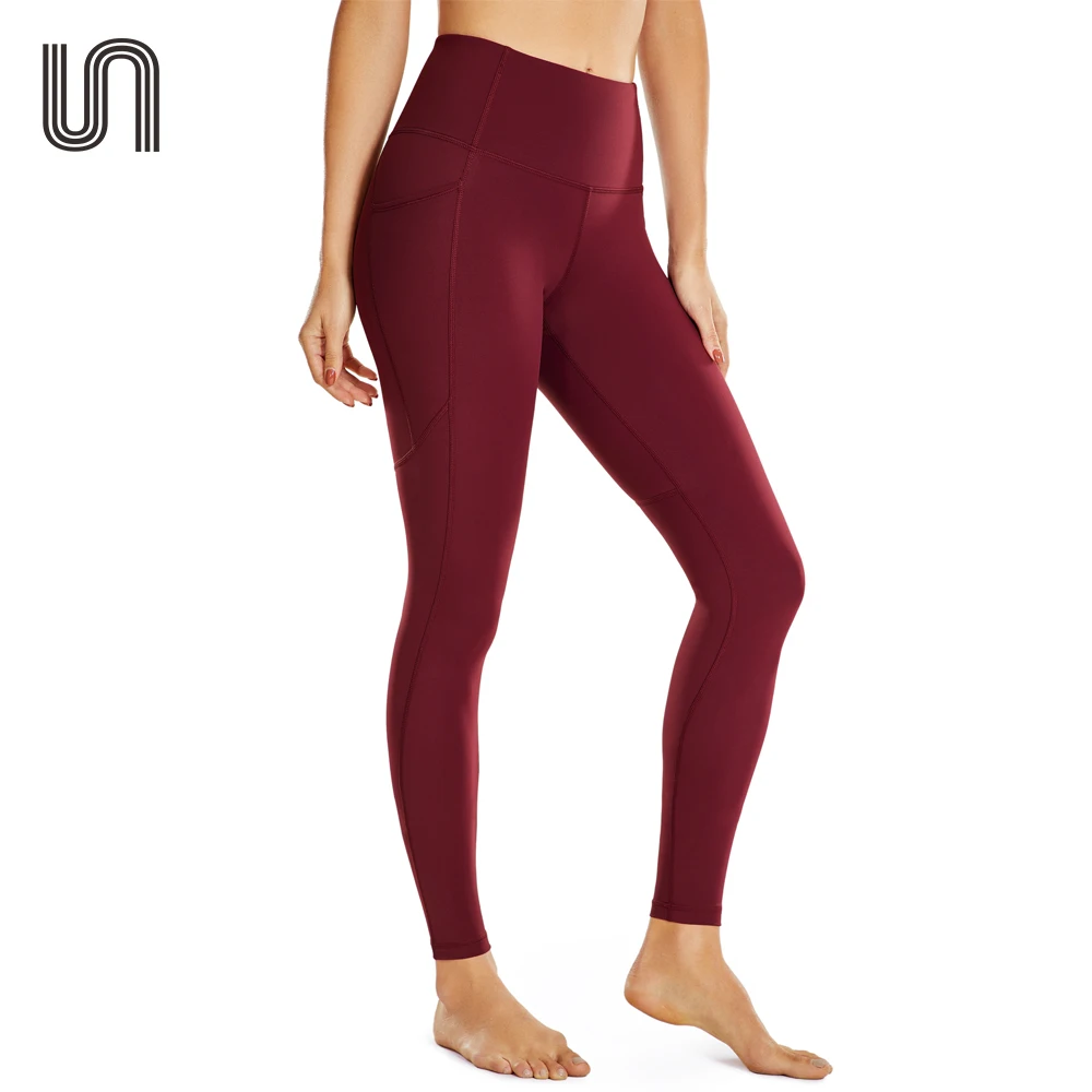 Women Workout Leggings Naked Feeling Cargo 28Inches High Waisted Athletic Yoga Pants Elastic Slim Sexy Trousers Hips Lifting