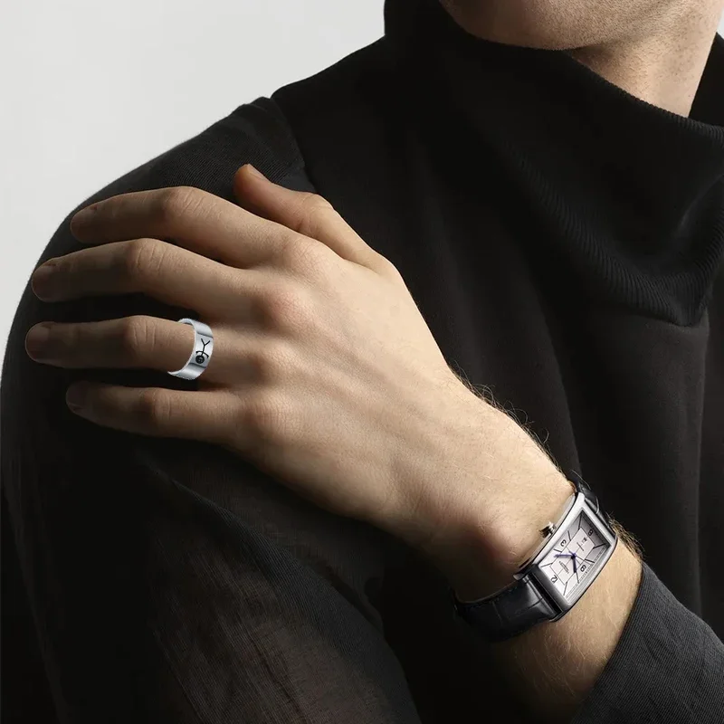 Stainless Steel Stickman Middle Finger Ring - Trendy Hip Hop Doodle Jewelry Gift