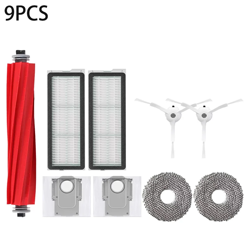 Roborock Robot Vacuum Accessory Kit - Dust Bag, Main and Side Brush, Filter, and Mop Cloths