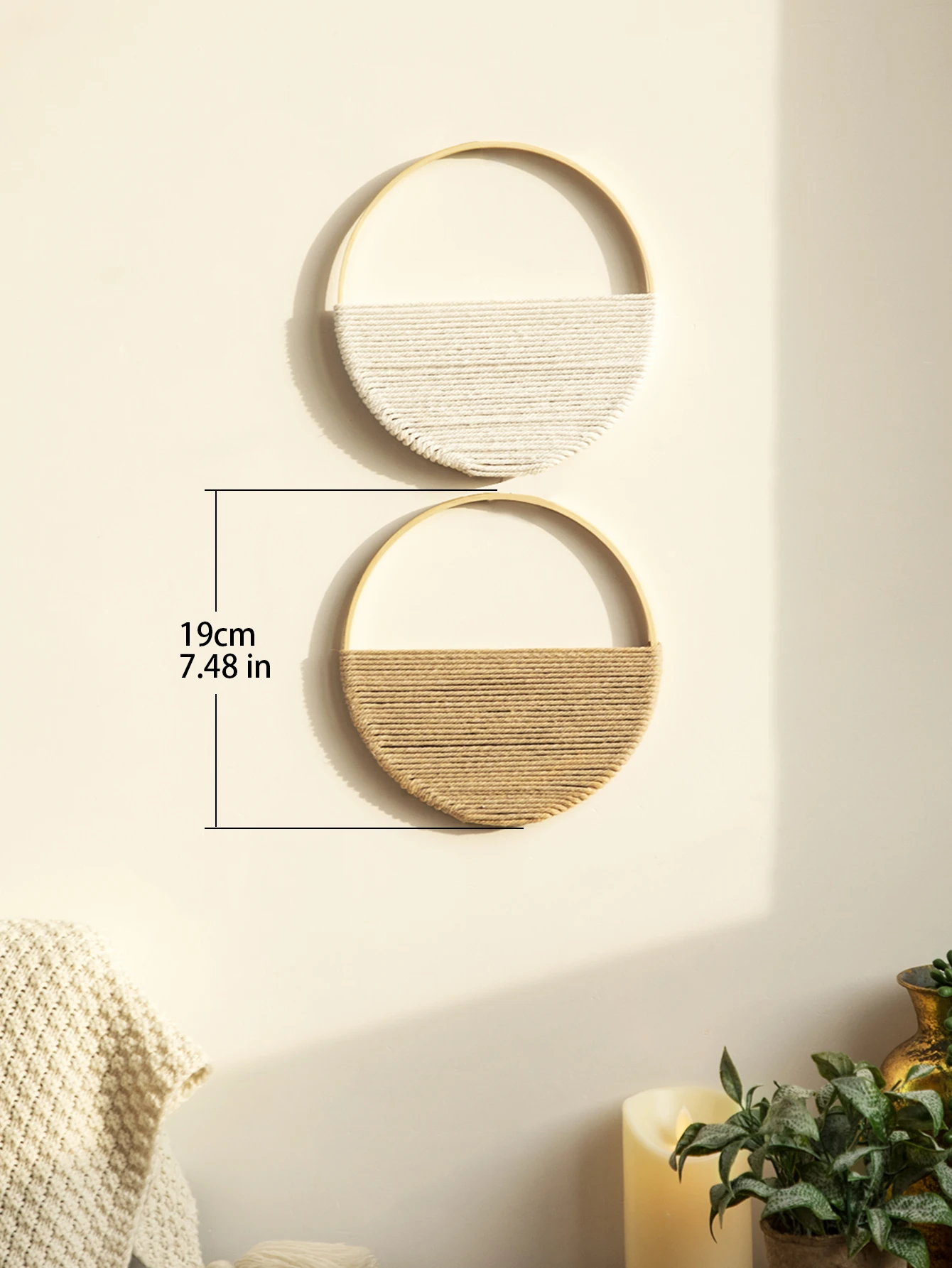 Tapestry Decorations 2Pcs Macrame Tapestry Wall Hanging Boho Home Decoration