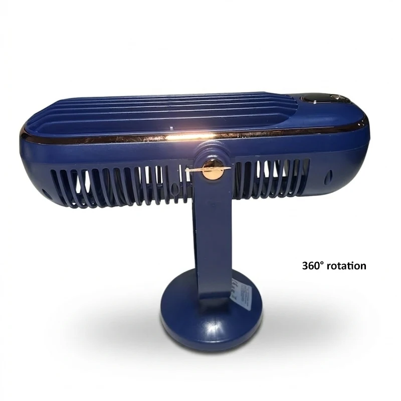 Sleek Portable USB Desktop Fan with Dual Motors and 5 Adjustable Speeds