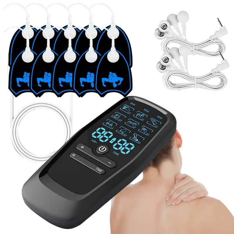 Electric Neck Massager Micro-Current Massager Cervical Neck Massage Machine Multi-Functional Muscle Exercise For Travel Business Trip