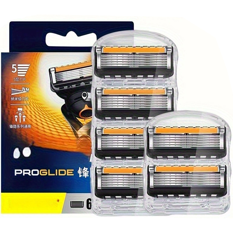 5-Layer Razor Blades Replacement Blades Manual Wet Shaving Safety Razor Skin Protection Classic Razor Knife Holder
