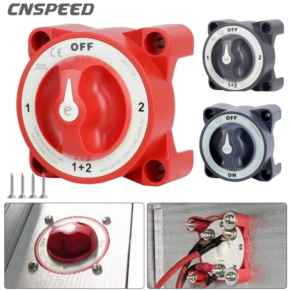 Interruttore di scollegamento della batteria a distanza 12V/24V 500A aggiornato per l'isolatore dell'interruttore della batteria del camion dell'automobile RV con 2 chiavi accessori per auto  34