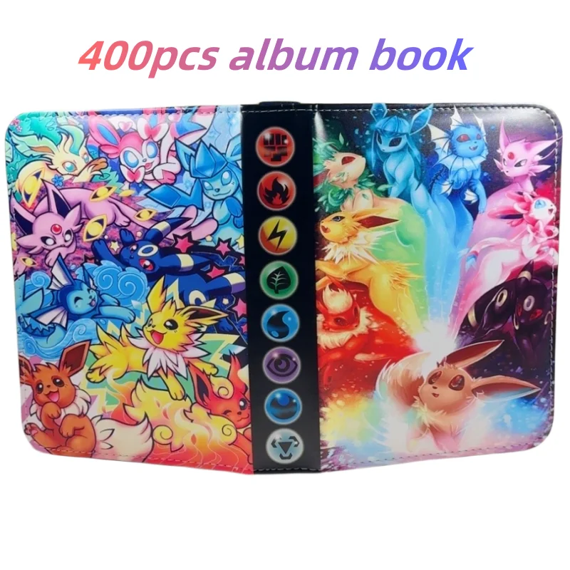 

400pcsPokemon Binder Photo Album Book Card Protective Cover Letter Folder Business Card Holder Cartoon Animation Peripheral Toys