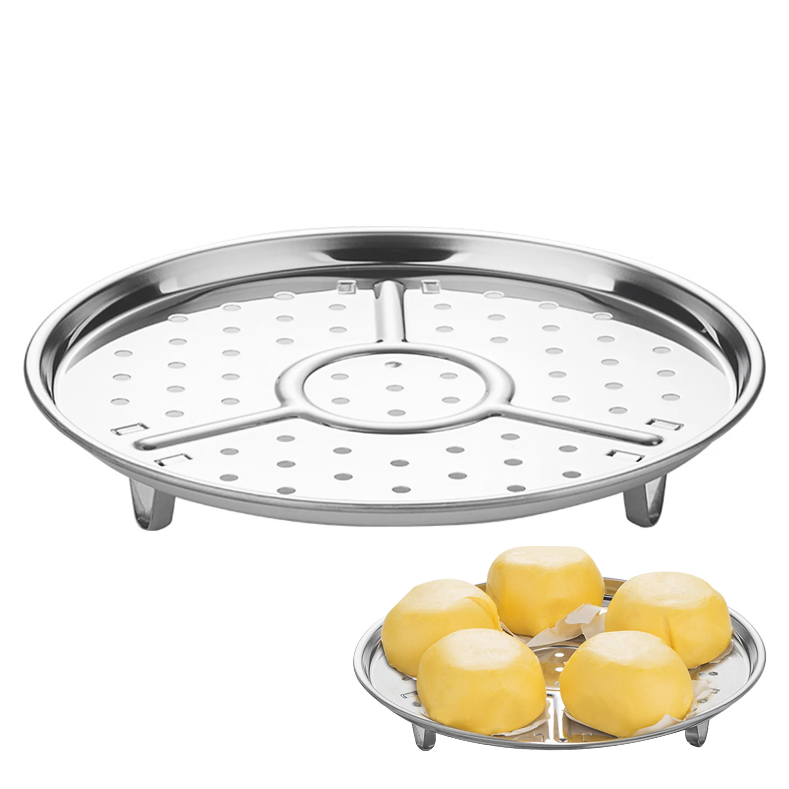 Steamer rack 21/25CM stainless steel insert stock pot steaming tray stand cookware tool bread tray