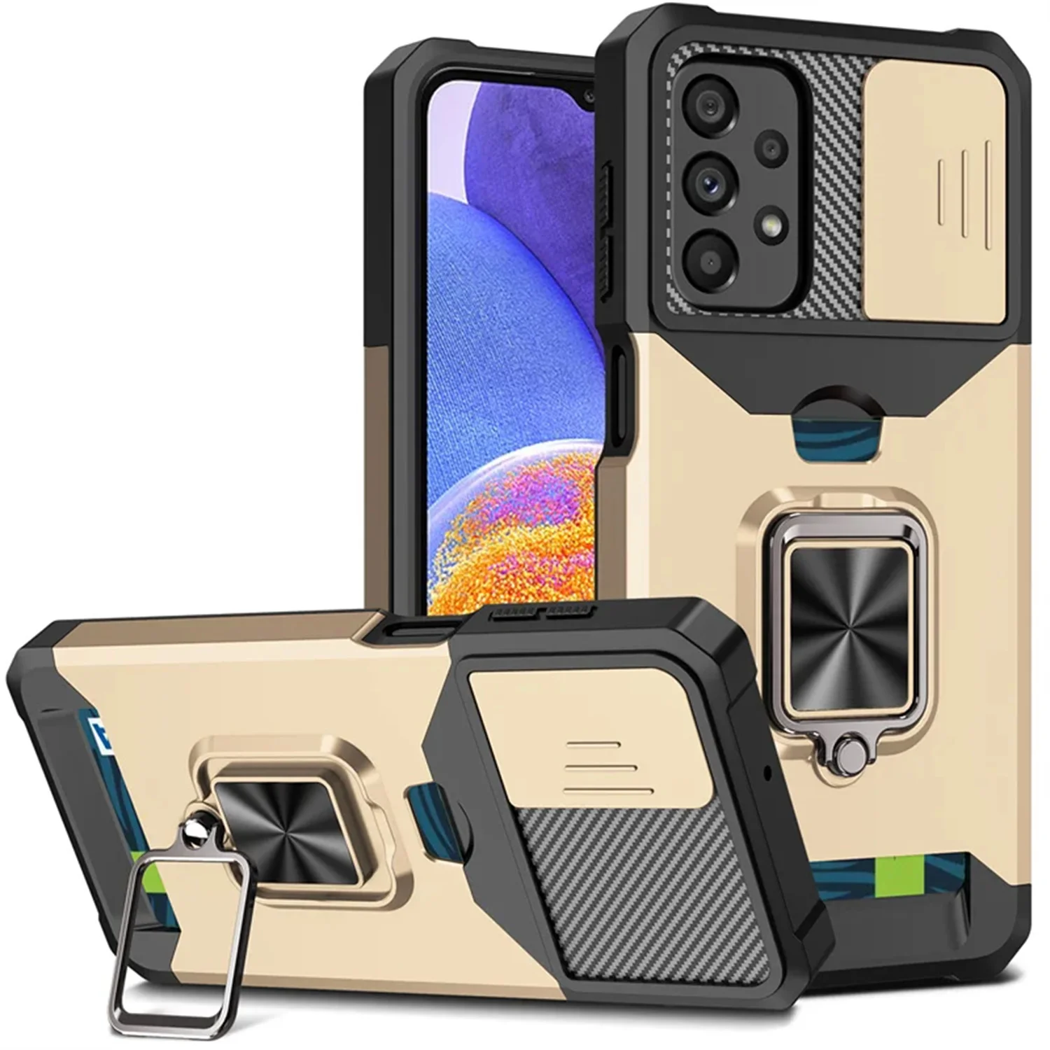 Rugged Slide Camera Stand Card Bag Cover with Enhanced Protection