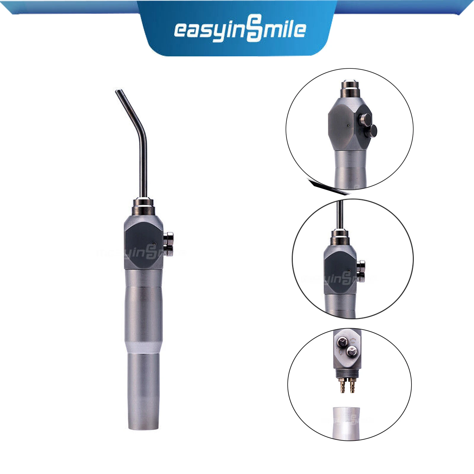 

Easyinsmile Dental 3 Way Air Water Syringe Spray Triple Handpiece Way/2 Nozzles Tips Tubes Dentstry Lab Tools