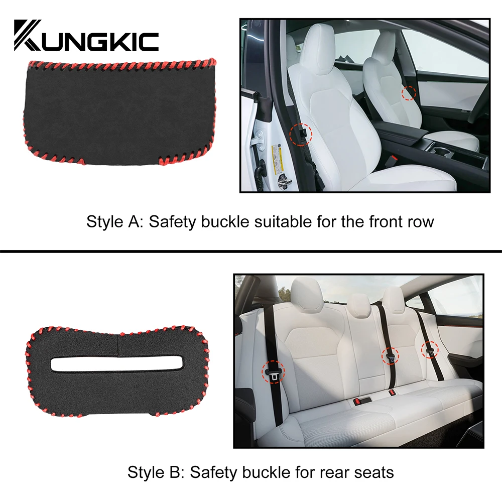 Car Belt Pads, Harness Pad All And Backpack Straps,2 PCS Leather Seatbelt Covers Protect Your Neck And Shoulder More Comfortable Driving Car Interior Accessories Red P 171483680