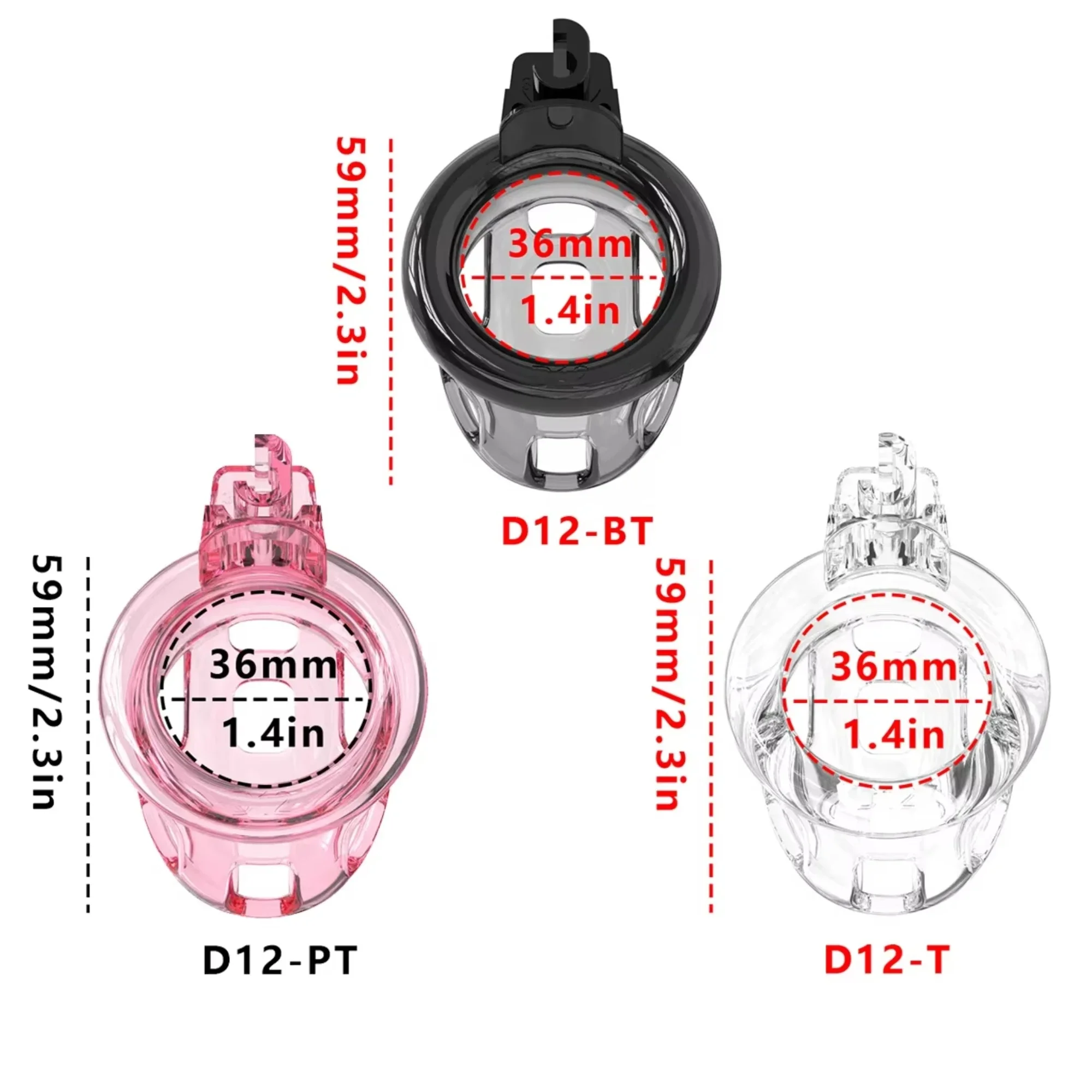 Soft Rubber Cobra Chastity Cage Six Size Base Rings Three Styles Sissy Locking Abstinence Device 18+