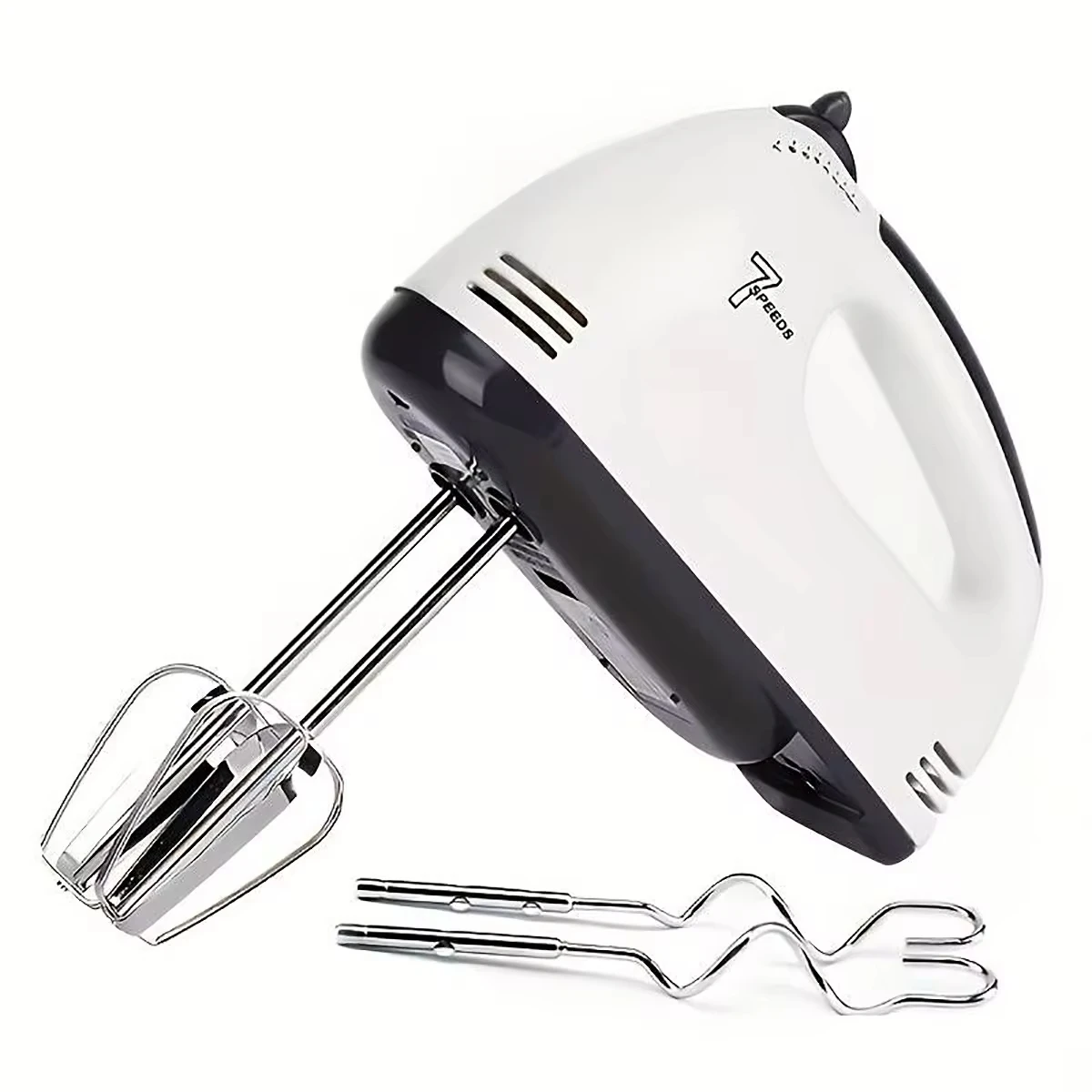 saengQ Handheld electric egg beater, household automatic mixer, egg white and cream beater, mini 7-speed white 6