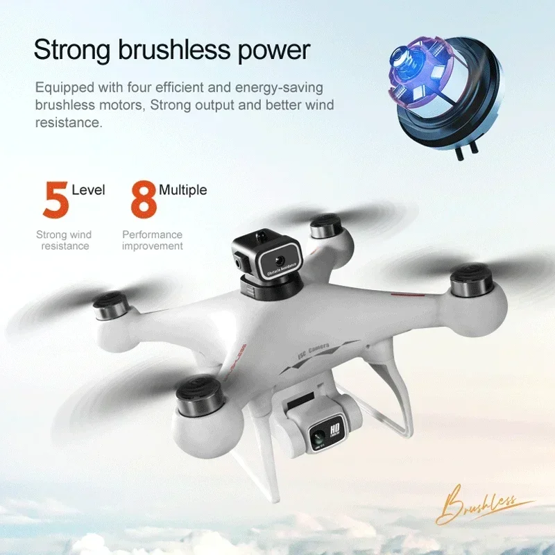 

4K Quadcopter Profissional Obstacle Avoidance Optical Flow Brushless Motor Dron Helicopter Toy New S116 MAX RC Drone Dual Camera