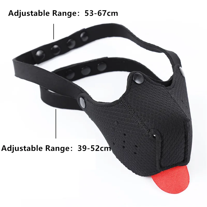 Cucciolo mascherato Gay Hood Maschera in neoprene Muso Giochi per animali domestici per adulti Dog Slave Full Head Bo_voghion.com