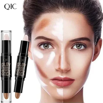 QIC Concealer Stick a doppia testa Volume di riparazione tridimensionale illumina il trucco per la riparazione del colore della penna correttore per evidenziare il viso 1