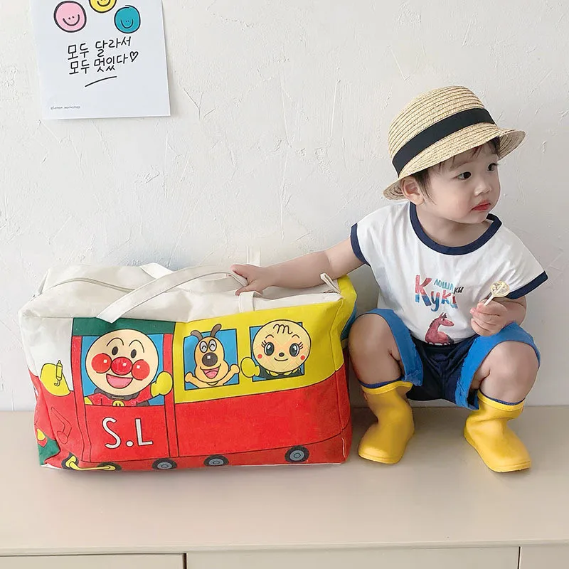 Korean Mommy Bag Kindergarten Quilt Cloths Storage Bag Canvas Waterproof Organizer Outdoor Travel Large Capacity Luggage canvas storage bag