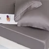 Grey Tencel Lyocell Fitted Sheet Set Fit All Around Elastic Deep Pocket  Softest Cooling Silky Smooth Bedding for Bedroom Decor 5