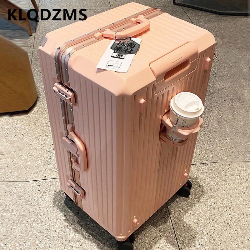 KLQDZMS 대용량 트롤리 케이스, 바퀴 달린 탑승 암호 상자, 롤링 수하물, 22 인치, 24 인치, 26 인치, 28 인치, 30 인치, 신제품