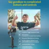 AOCHUAN Smart XPro Smartphone Gimbal Stabilizer LED Lights OLED ScreenThree Axis Gimbal Gesture Controls for Android and iPhone 5