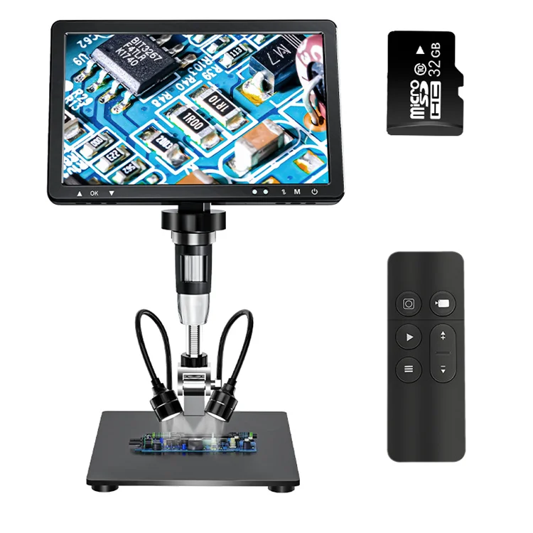

10.1 inch professional IPS HD microscope 1500X built-in microphone, can record, support photography and video measurement