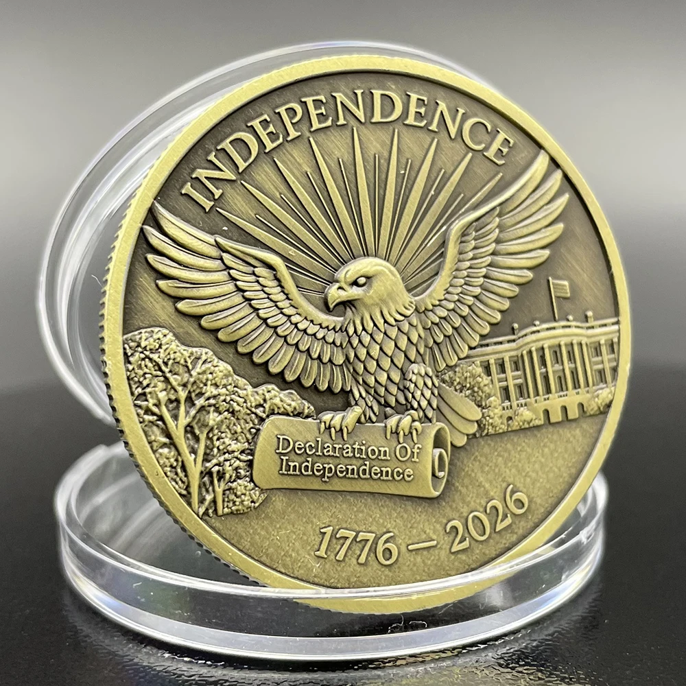 USA 250th Anniversary Commemorative Coin - Liberty Bell & Eagle Design American Independence Historical Memorabilia Coin 2