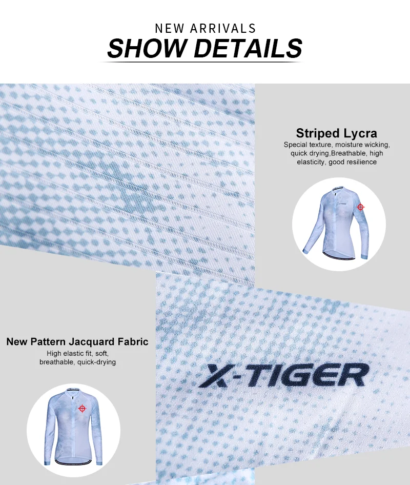X-Tiger Woman's Cycling Jerseys Spring Long Sleeve Breathable Bike Clothes Bicycle Cycling Clothing