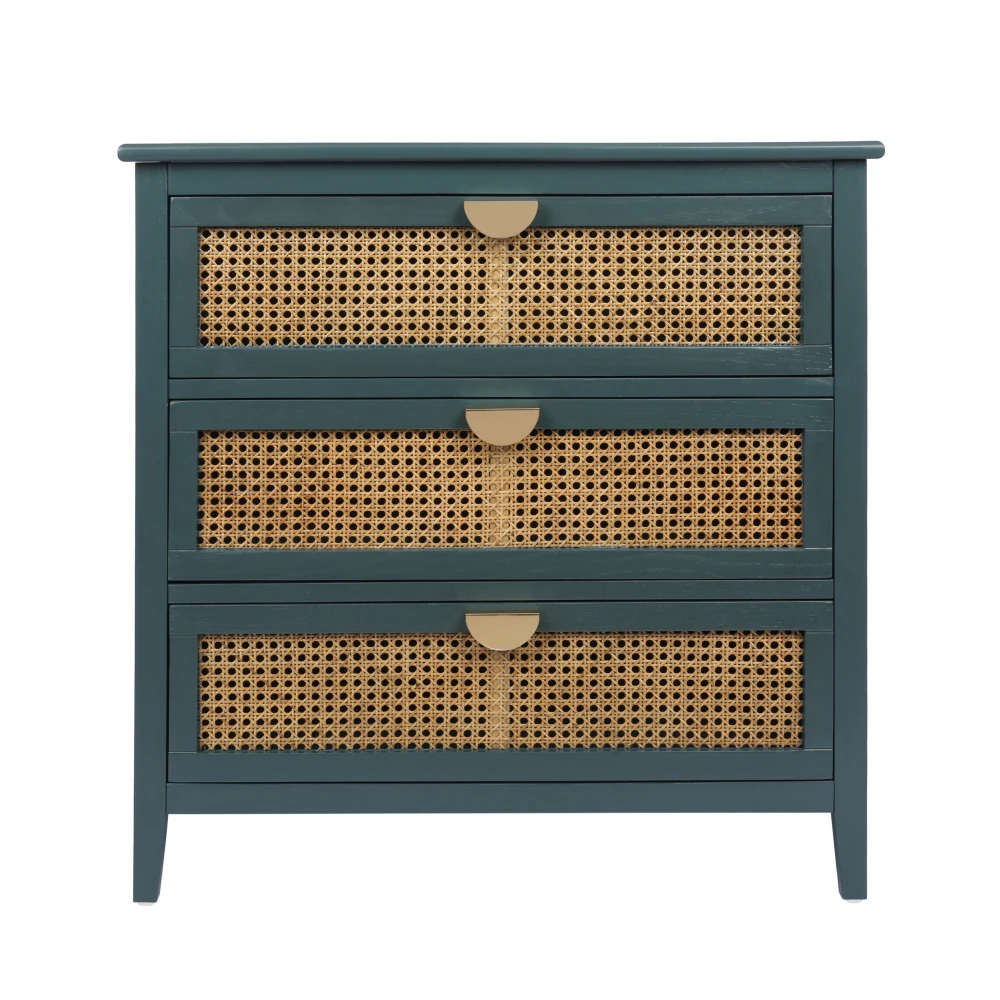 

3 Drawer Cabinet,Natural rattan,American Furniture,Suitable for bedroom, living room, study