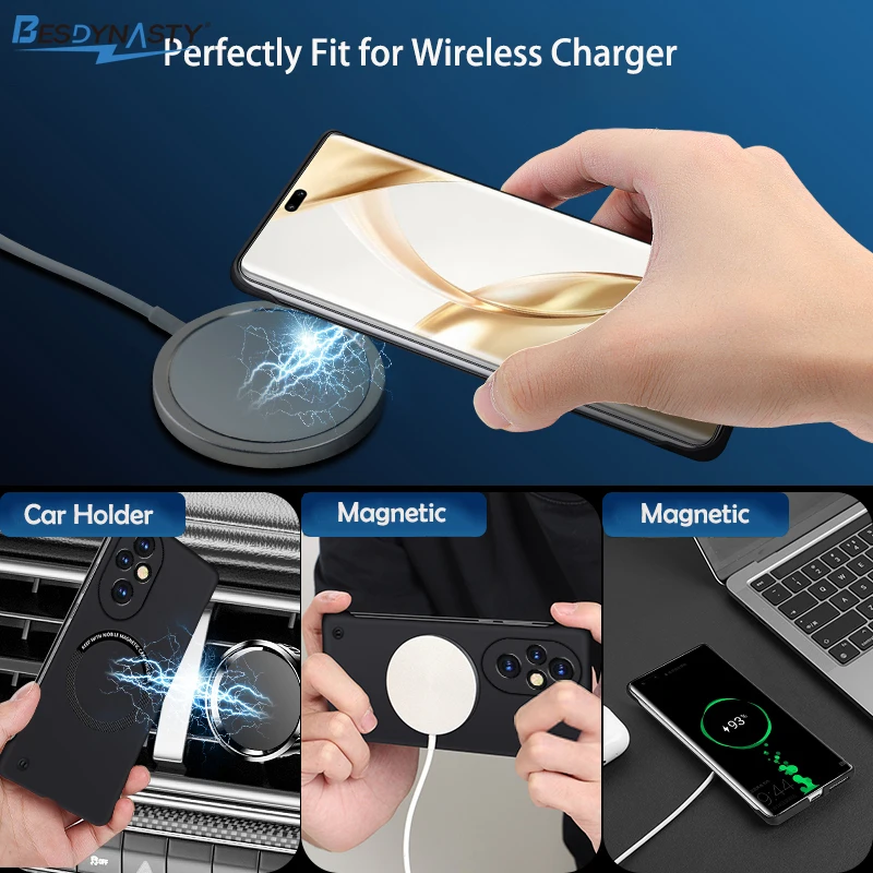 Ultra Slim Magnetic Frameless Solid Color Phone Case - Hard Cover