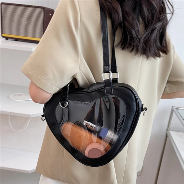 Bolso de hombro transparente del corazón  Monedero de hombro en forma de  corazón-Moda mujer hombro-Aliexpress