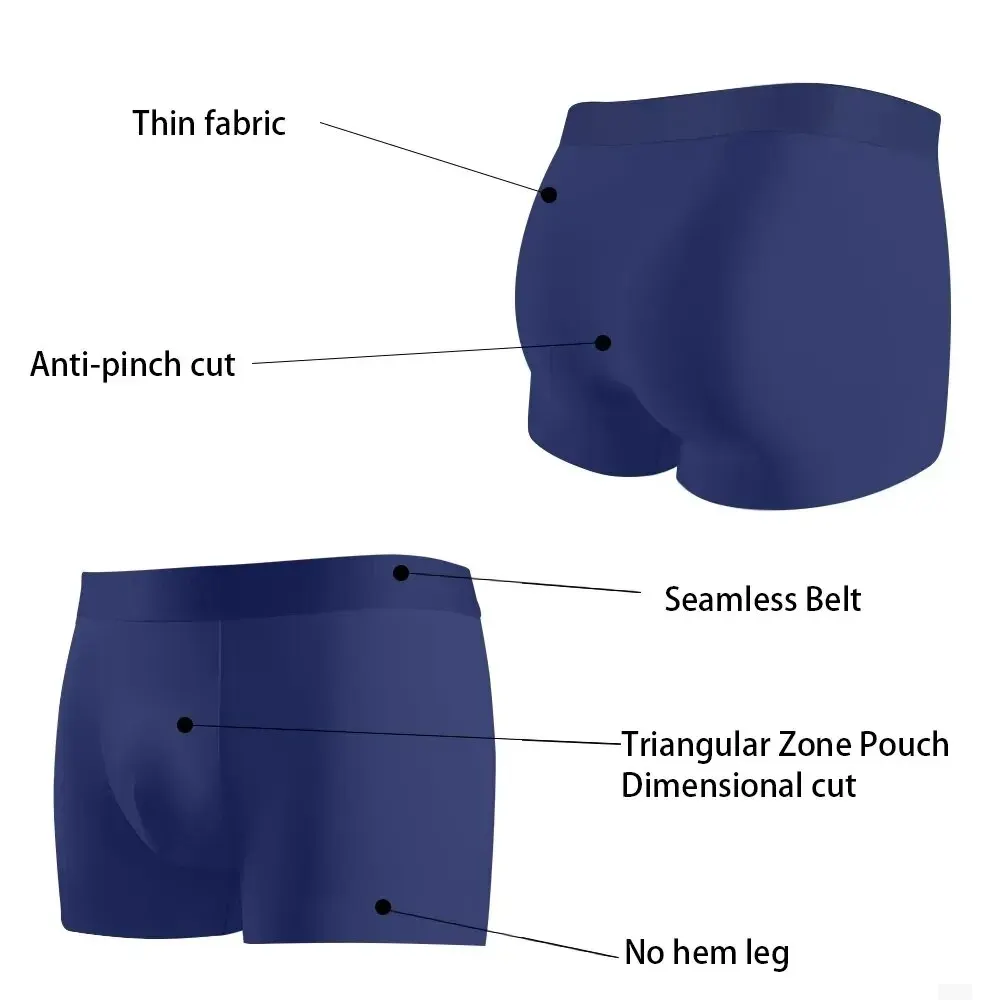 Boxer Shorts 4 PCS Men's Boxers Shorts Underwear Antibacterial Cool Breathable Ice Silk Smooth Ventilate Fashion 4 Colors Mixing XL 3XL 4XL