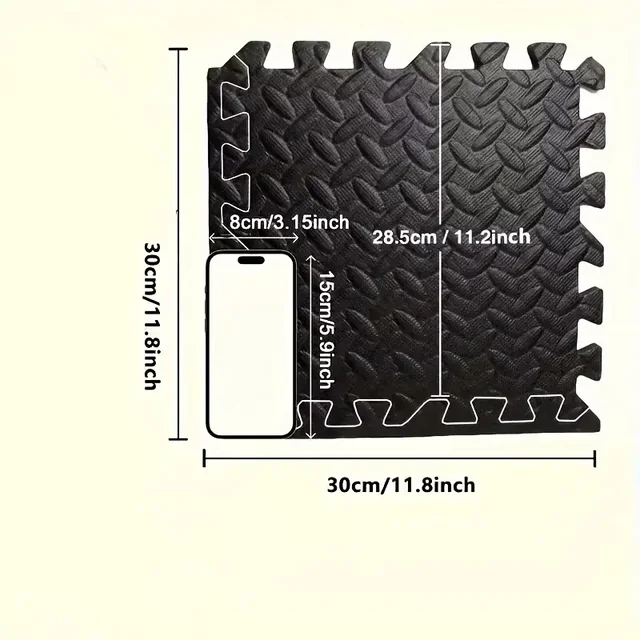 16Pcs Non-slip Waterproof Fitness Mat Shock-absorbing Floor Protection Splicing Exercise Mat Power Yoga Training Floor Tiles 6