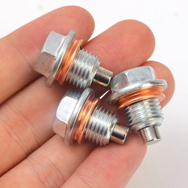 1/2/3/5Set Car Magnetic Oil Drain Screw Gasket oil drain plug gasket oil drain plug seal washer for Most Infiniti Exus Nissan Scion Toyota